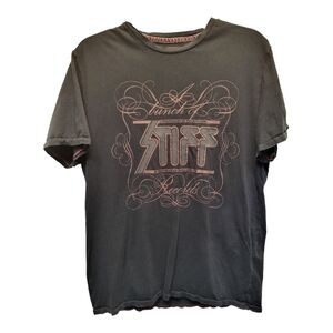 Vintage Next Stiff Records Black Short Sleeve Graphic Tee - Size M